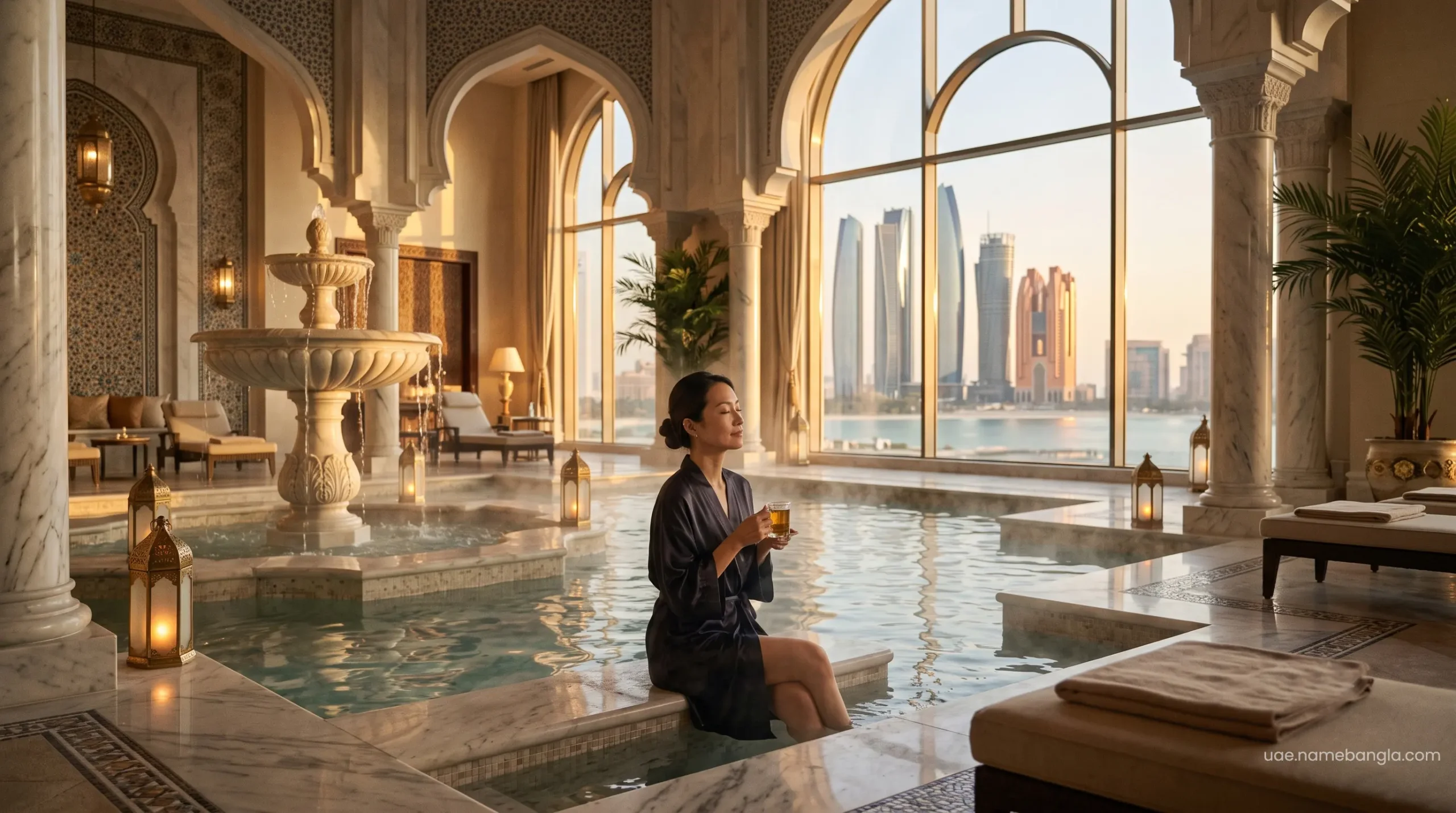 Exclusive GoZayaan Premium indoor wellness sanctuary in an Abu Dhabi 7-star resort.