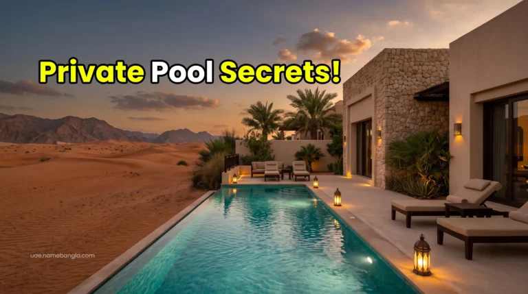 Luxurious private pool villa in the UAE desert with an infinity plunge pool booked via Agoda VIP for September 2026.