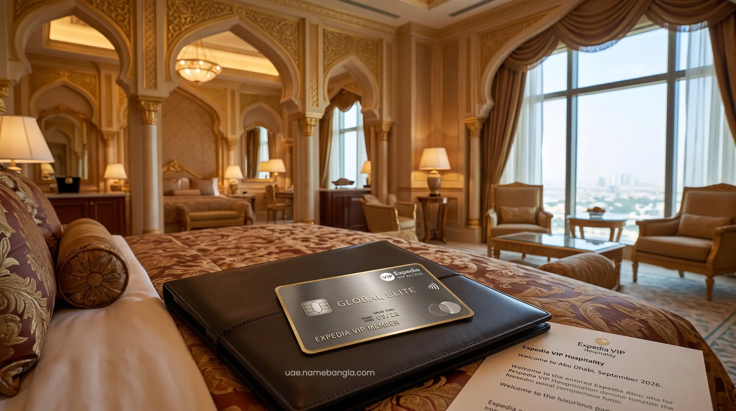 Seamless financial point redemption utilizing Visa Infinite for an Abu Dhabi luxury suite upgrade.